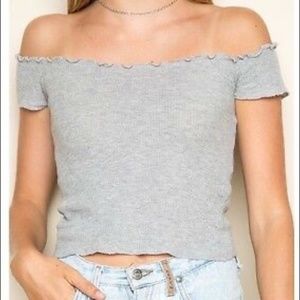NEVER WORN BRANDY MELVILLE OFF THE SHOULDER TOP!